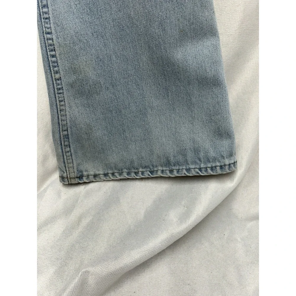 Vintage Levis  Jeans 36x31 Bell Bottom Flare Orange Tab 70s Distress Light Wash